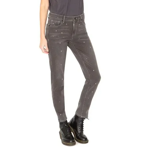 Sandrine Rose by FP Skinny Gray Polkadot Jeans Size 30 - Picture 4 of 6